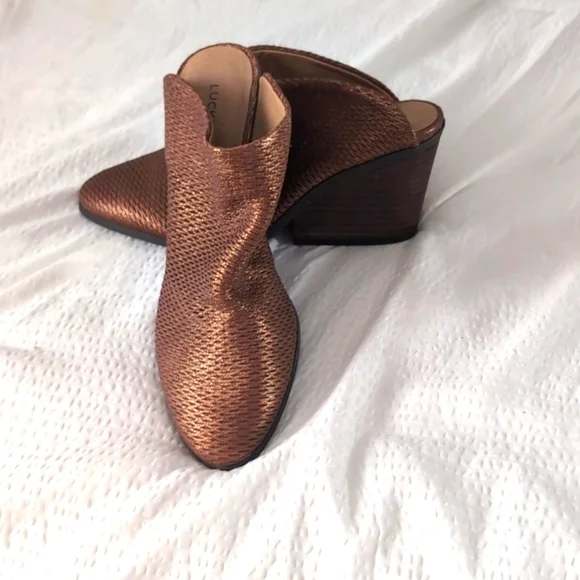 Lucky Brand LK- LARSSON Bronze Leather Mule/ Clog Size 7.5 - Picture 11 of 12